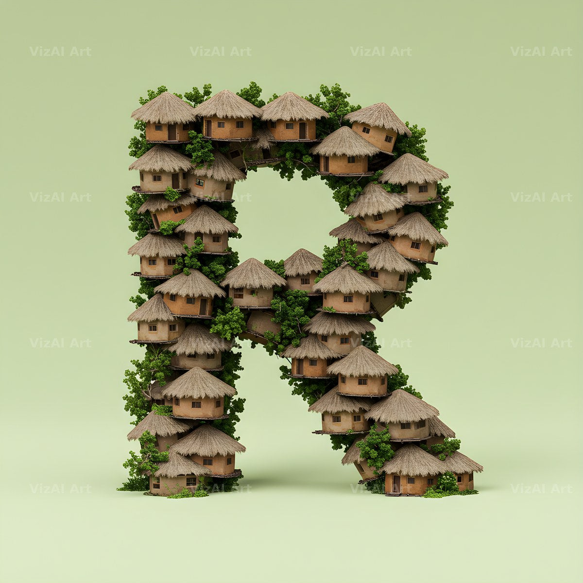 Tiny House alphabet letter R