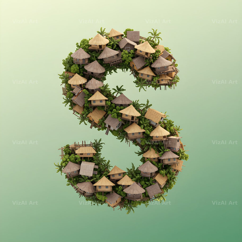 Tiny House alphabet letter S