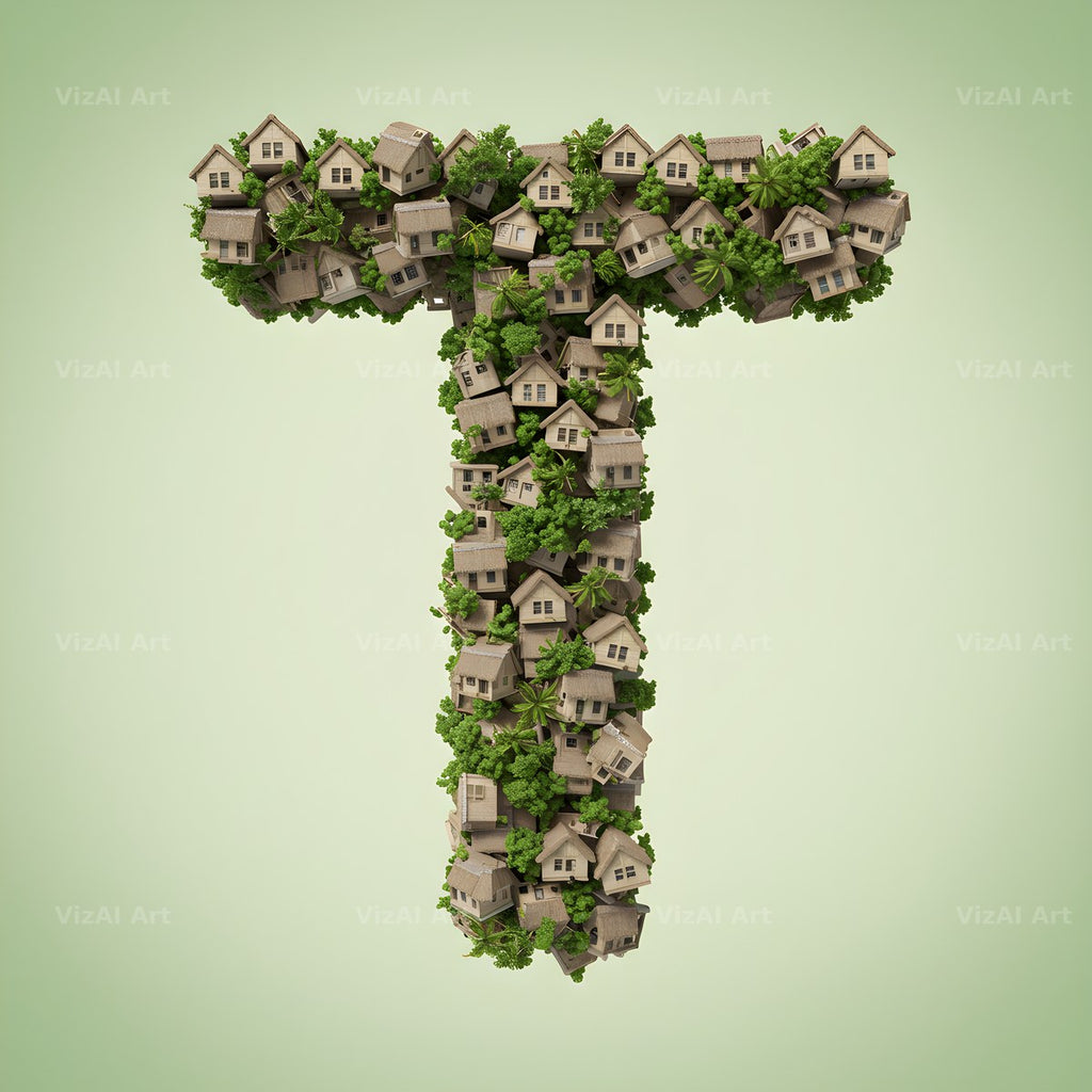 Tiny House alphabet letter T