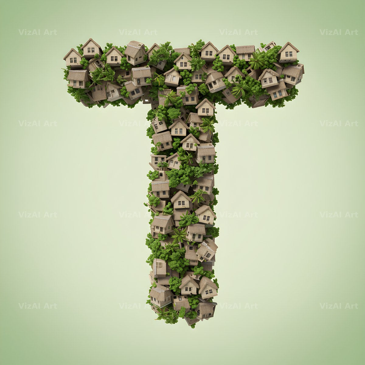 Tiny House alphabet letter T