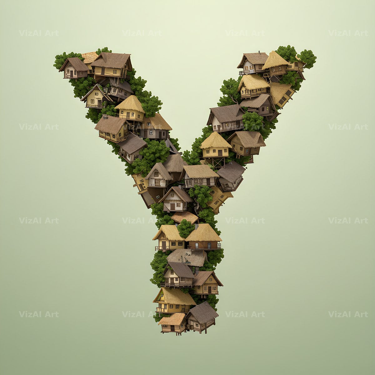 Tiny House alphabet letter Y