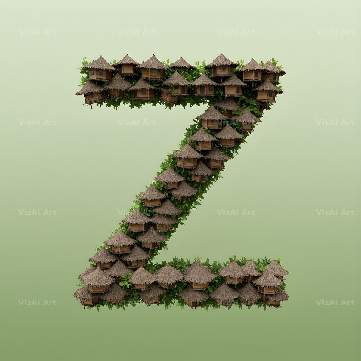 Tiny House alphabet letter Z