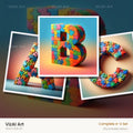 Jigsaw Puzzle Piece alphabet — choose an individual printable letter