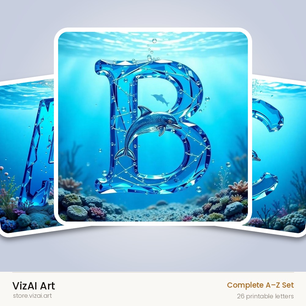 VizAI Art — complete A–Z printable alphabet set