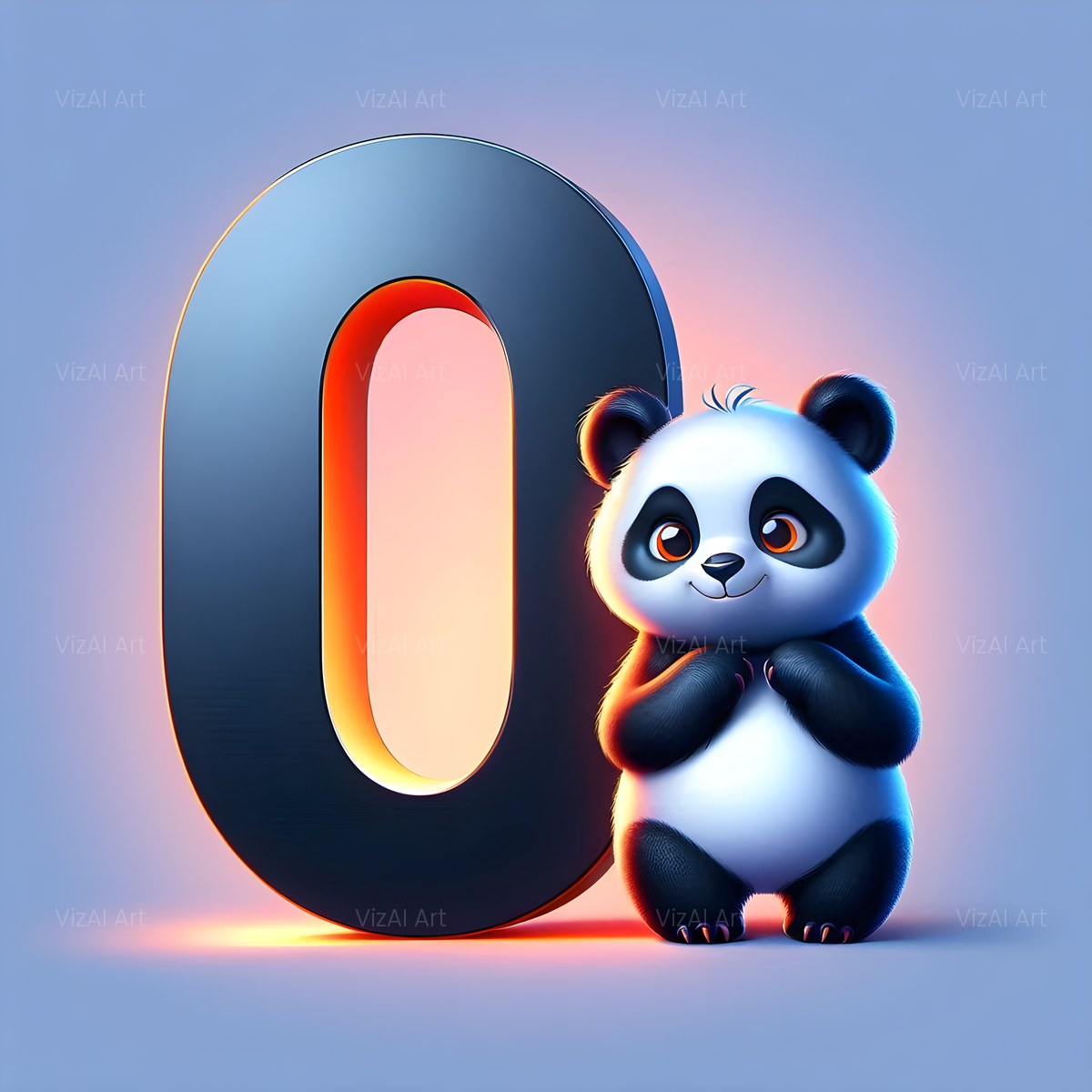 Chunky Panda Play alphabet — printable letter O