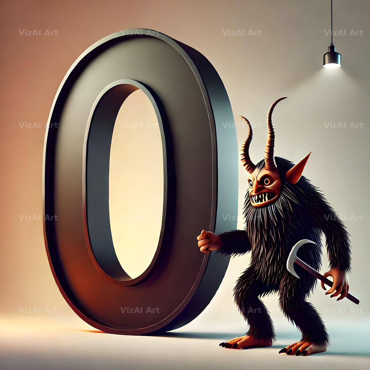 Krampus alphabet letter O