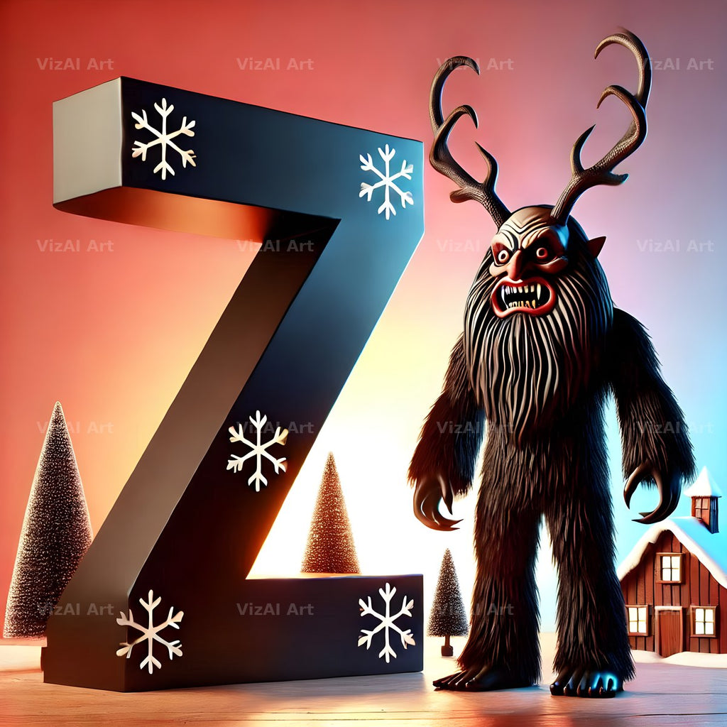 Krampus alphabet letter Z