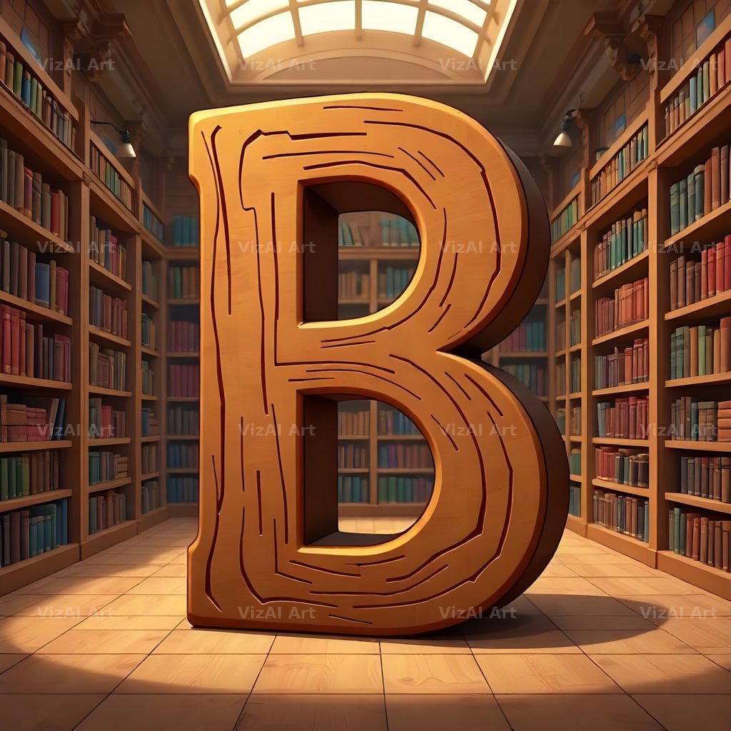 Library alphabet letter B