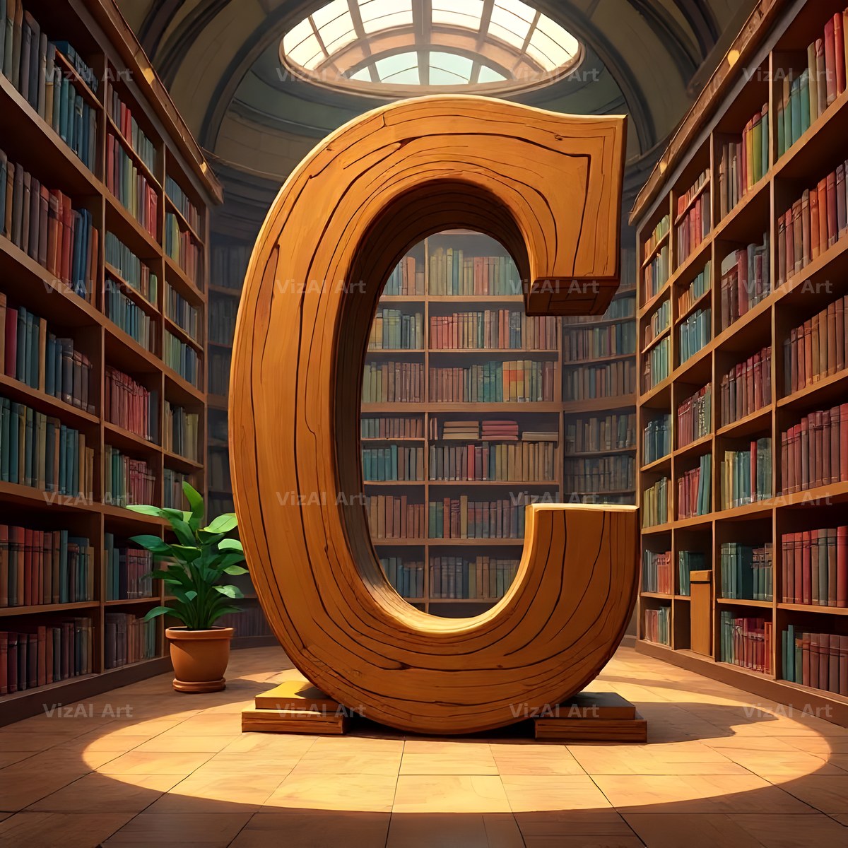 Library alphabet letter C