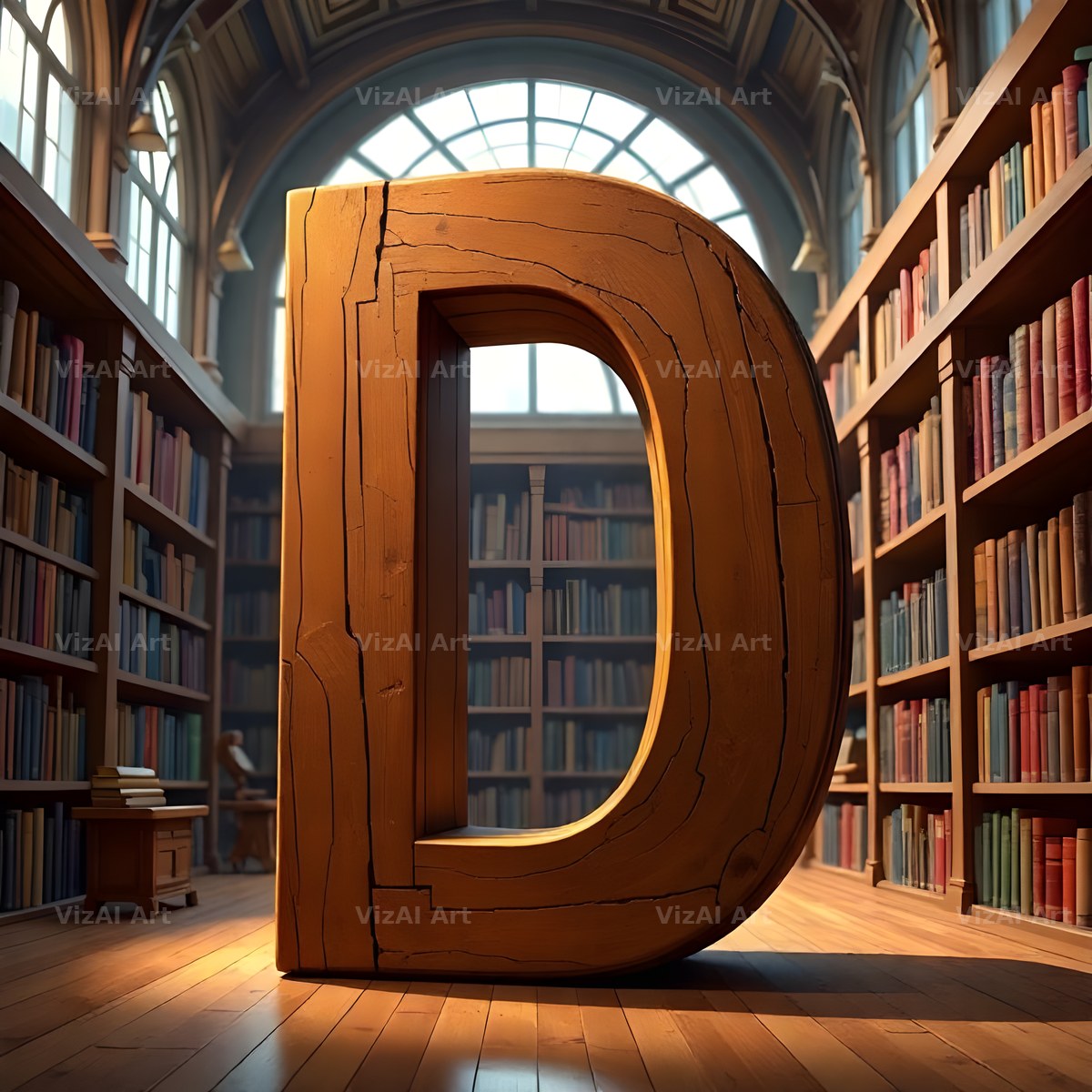 Library alphabet letter D