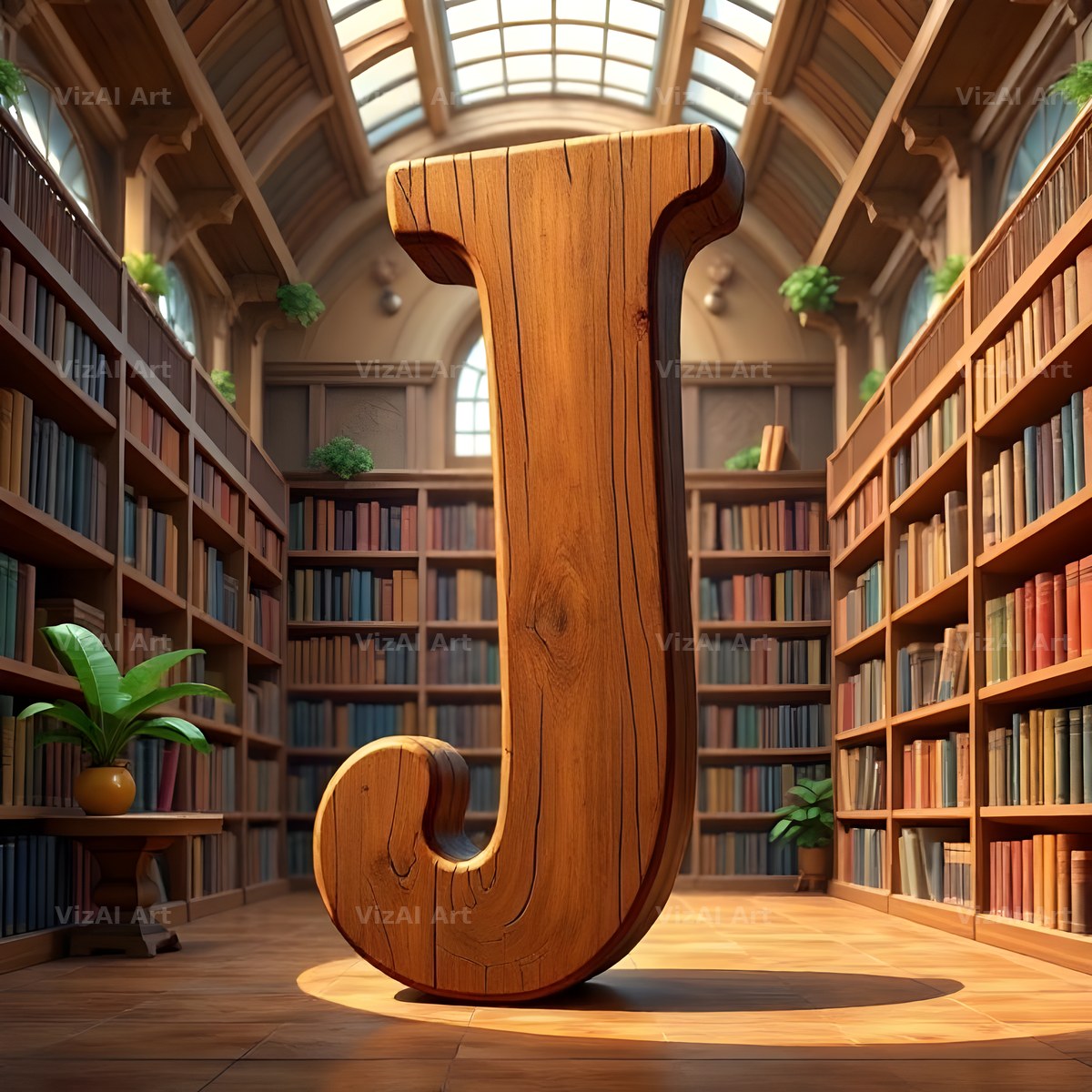 Library alphabet letter J