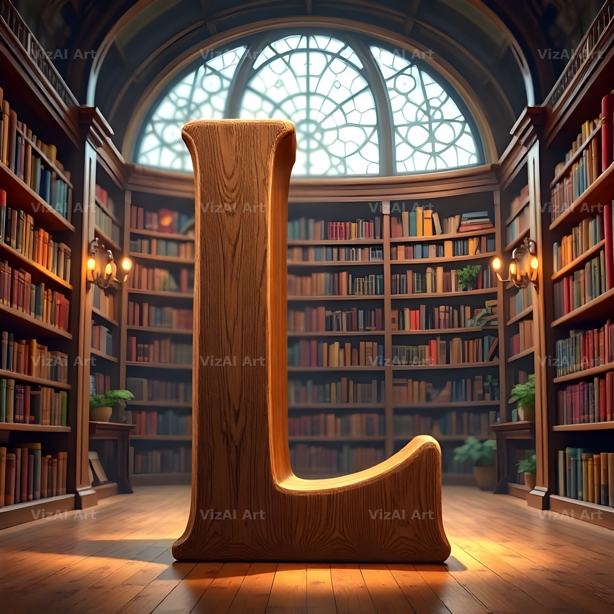 Library alphabet letter L