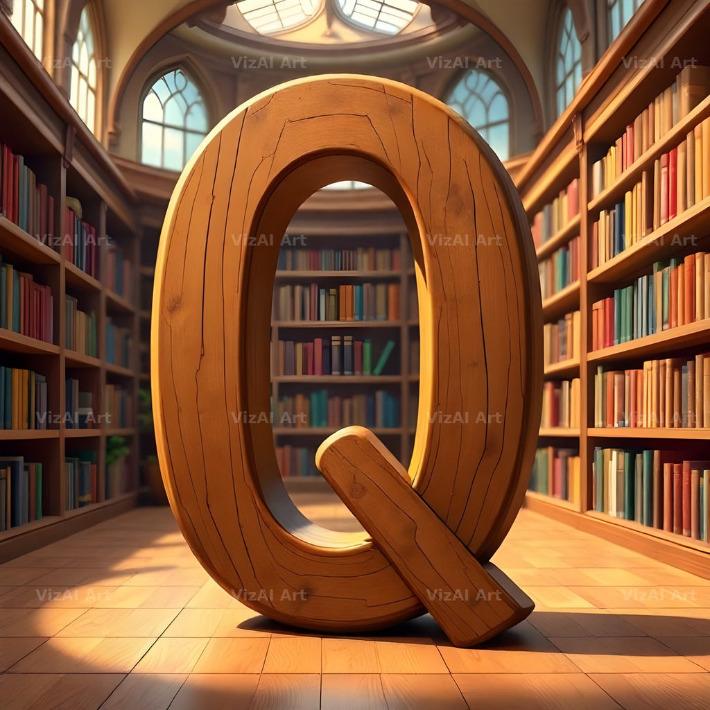 Library alphabet letter Q