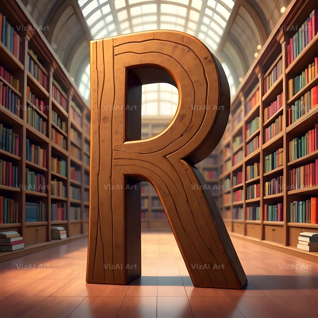 Library alphabet letter R