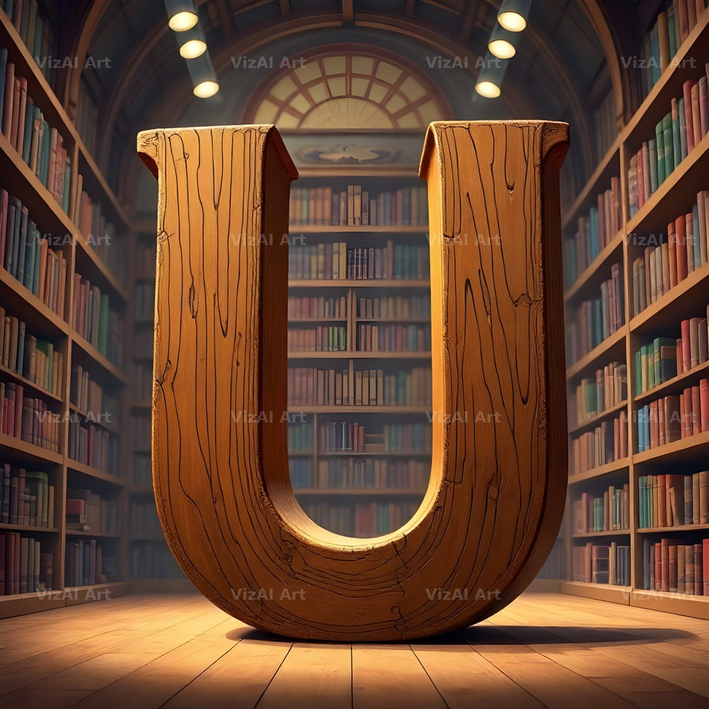 Library alphabet letter U