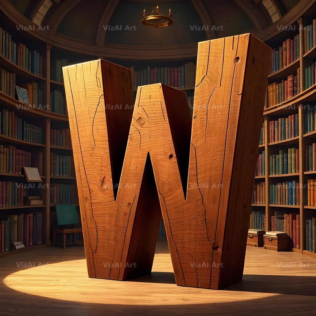 Library alphabet letter W