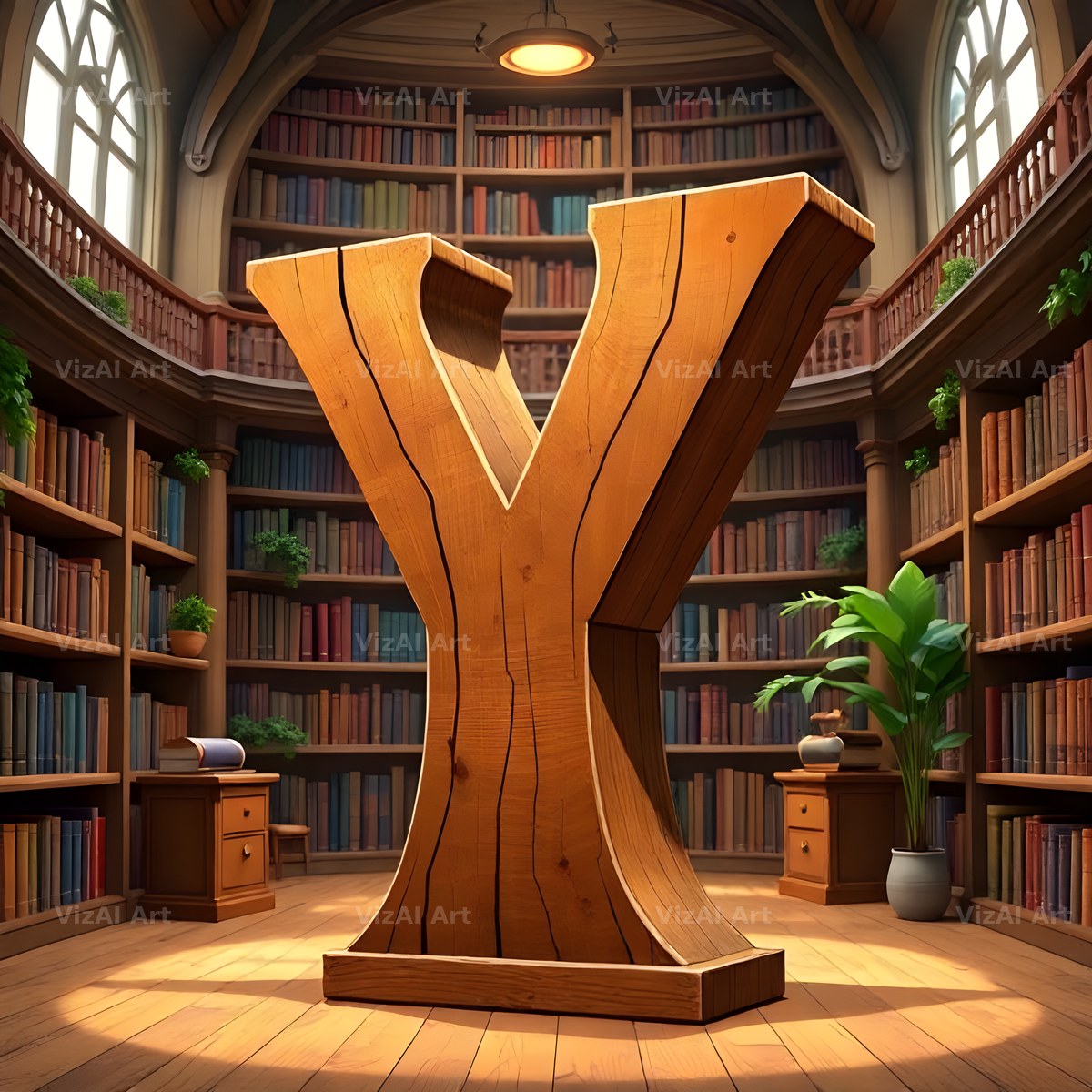 Library alphabet letter Y