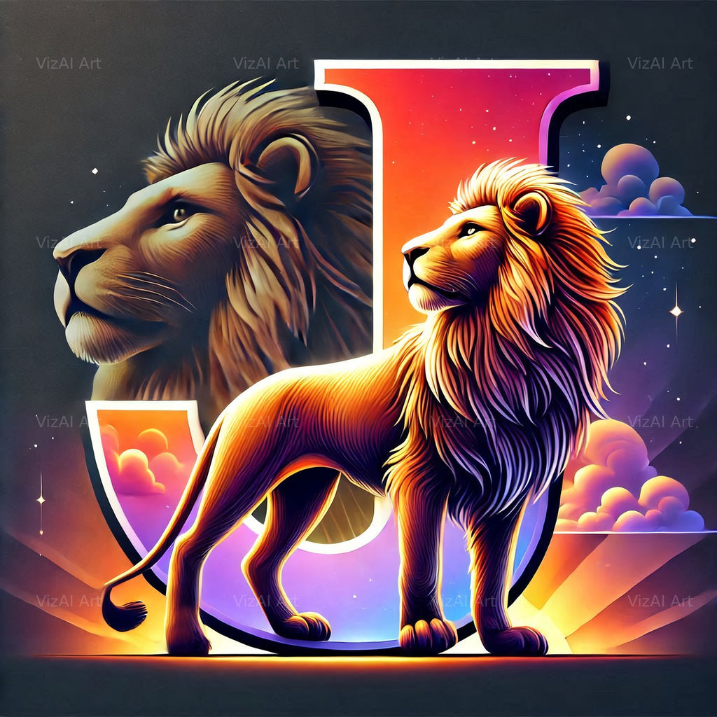 Lion alphabet letter J