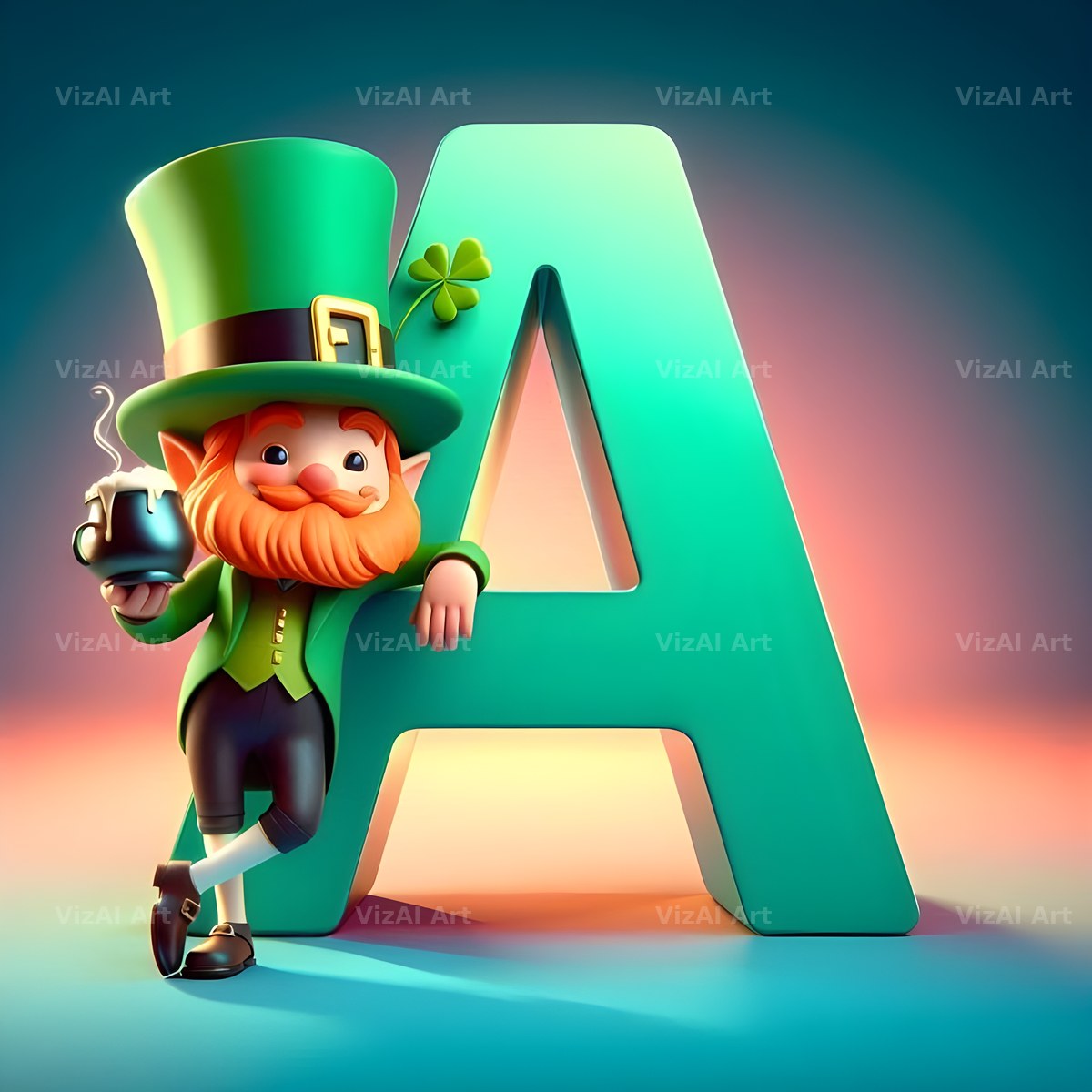 Leprechaun alphabet letter A