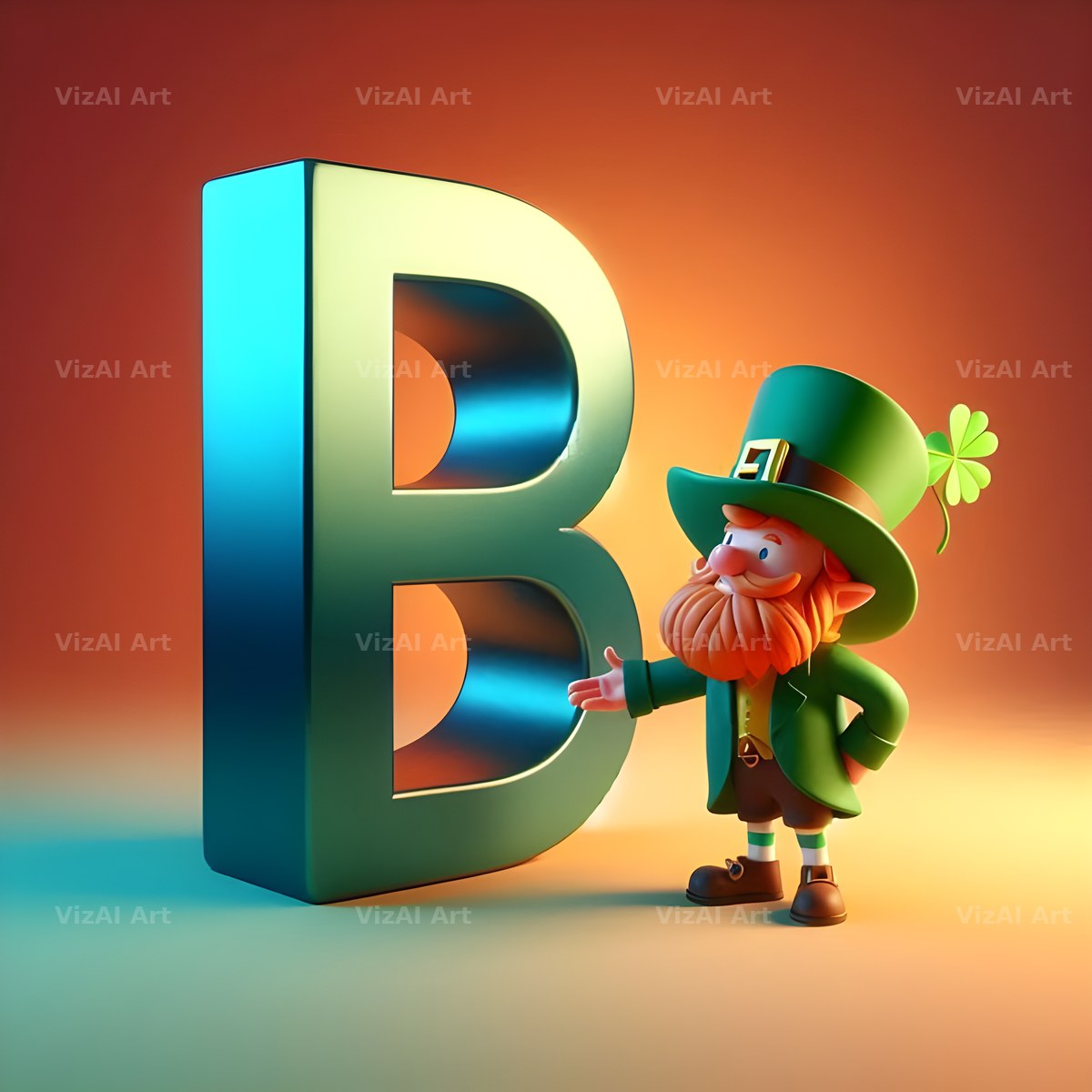 Leprechaun alphabet letter B