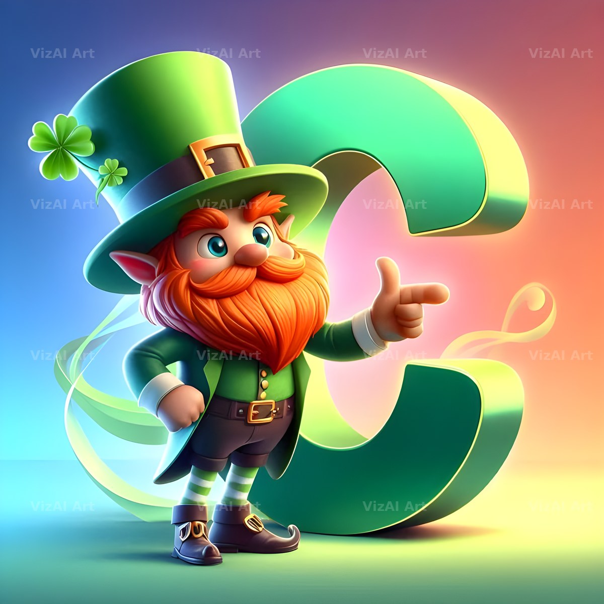 Leprechaun alphabet letter C