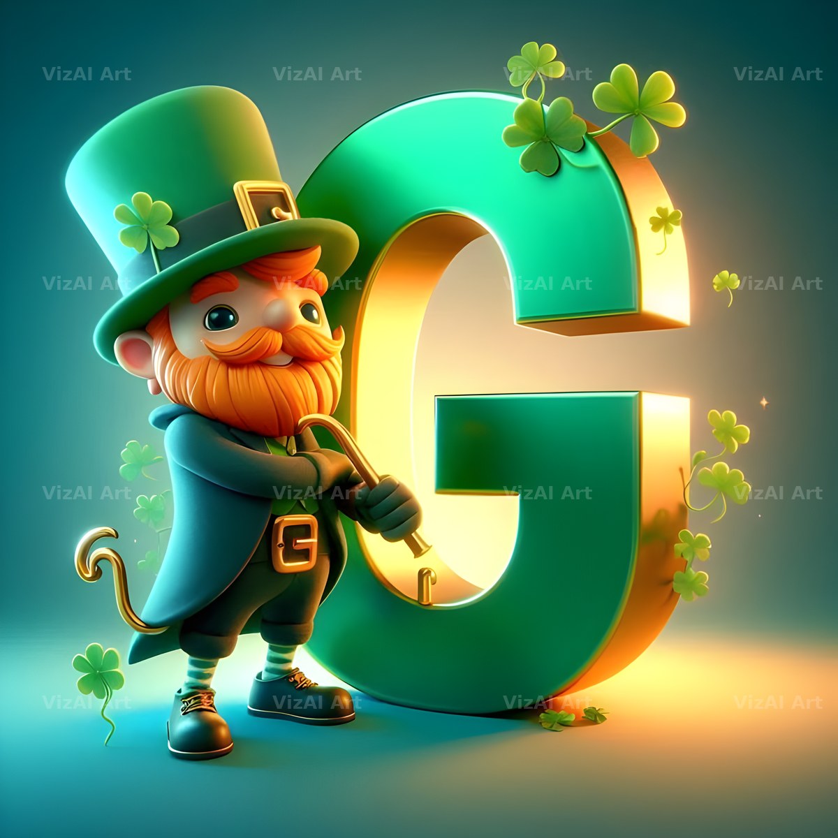 Leprechaun alphabet letter G