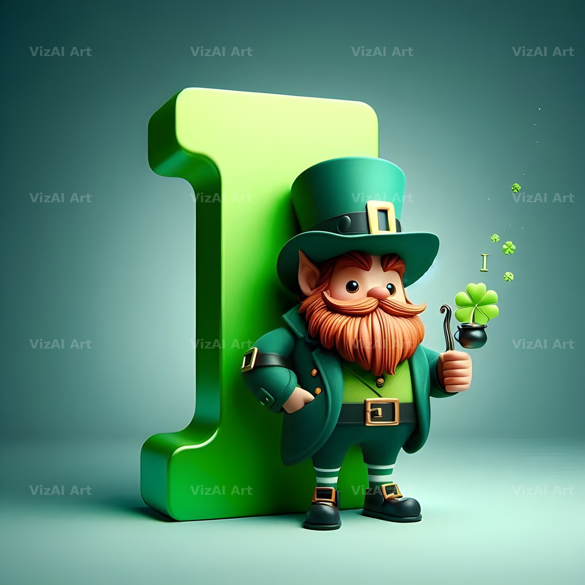 Leprechaun alphabet letter I