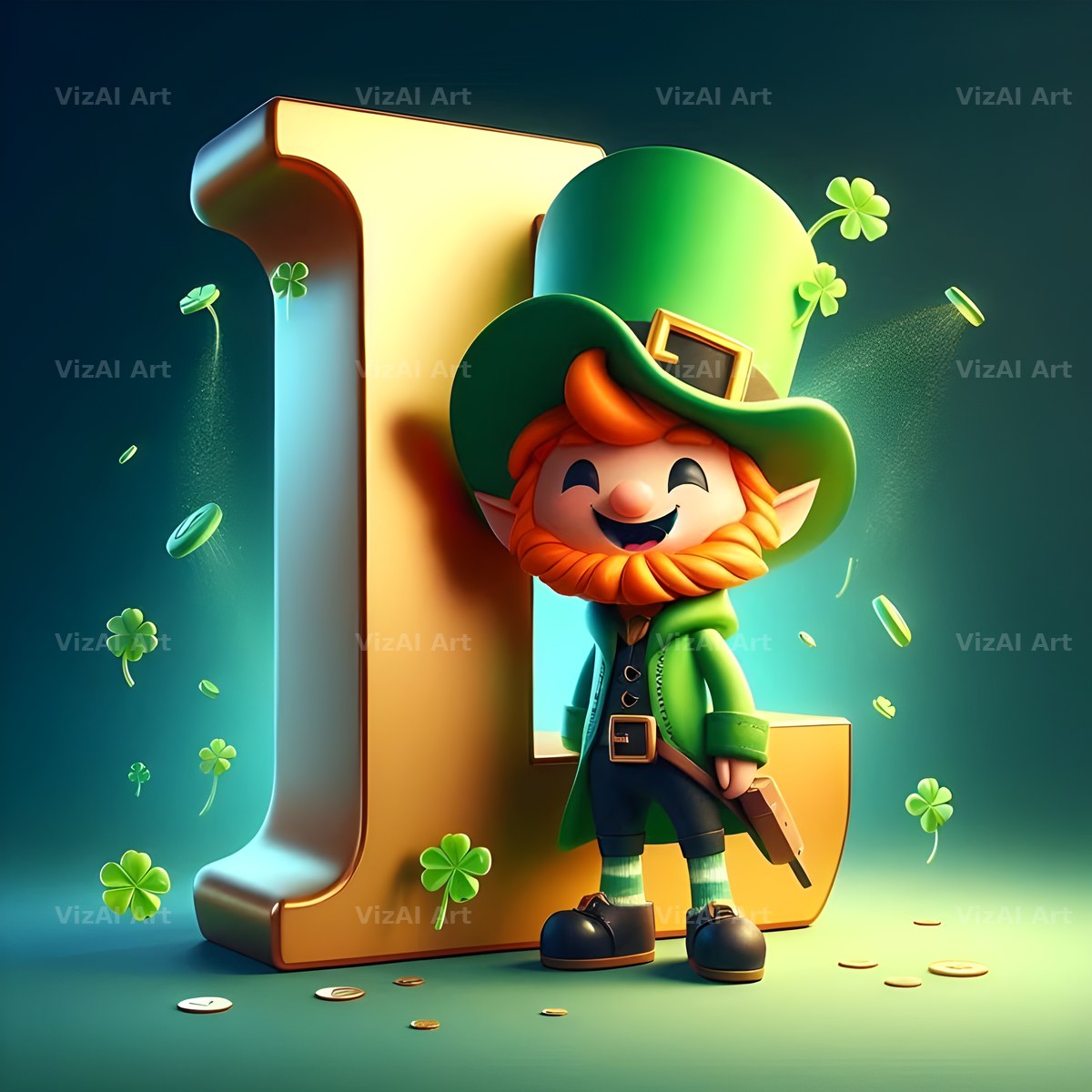 Leprechaun alphabet letter L