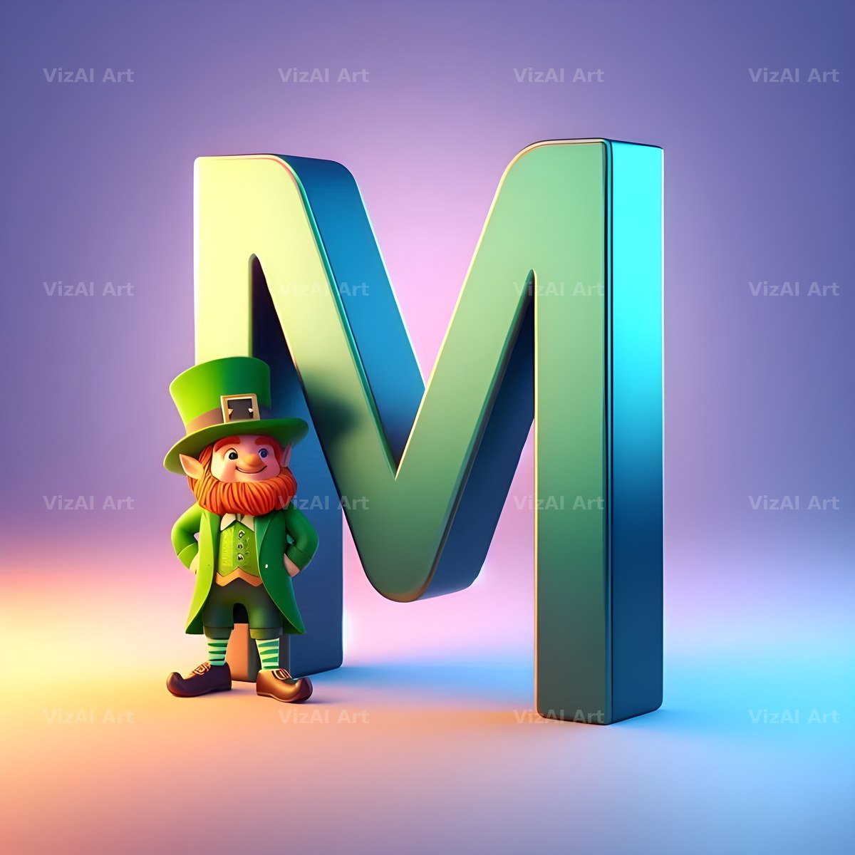 Leprechaun alphabet letter M