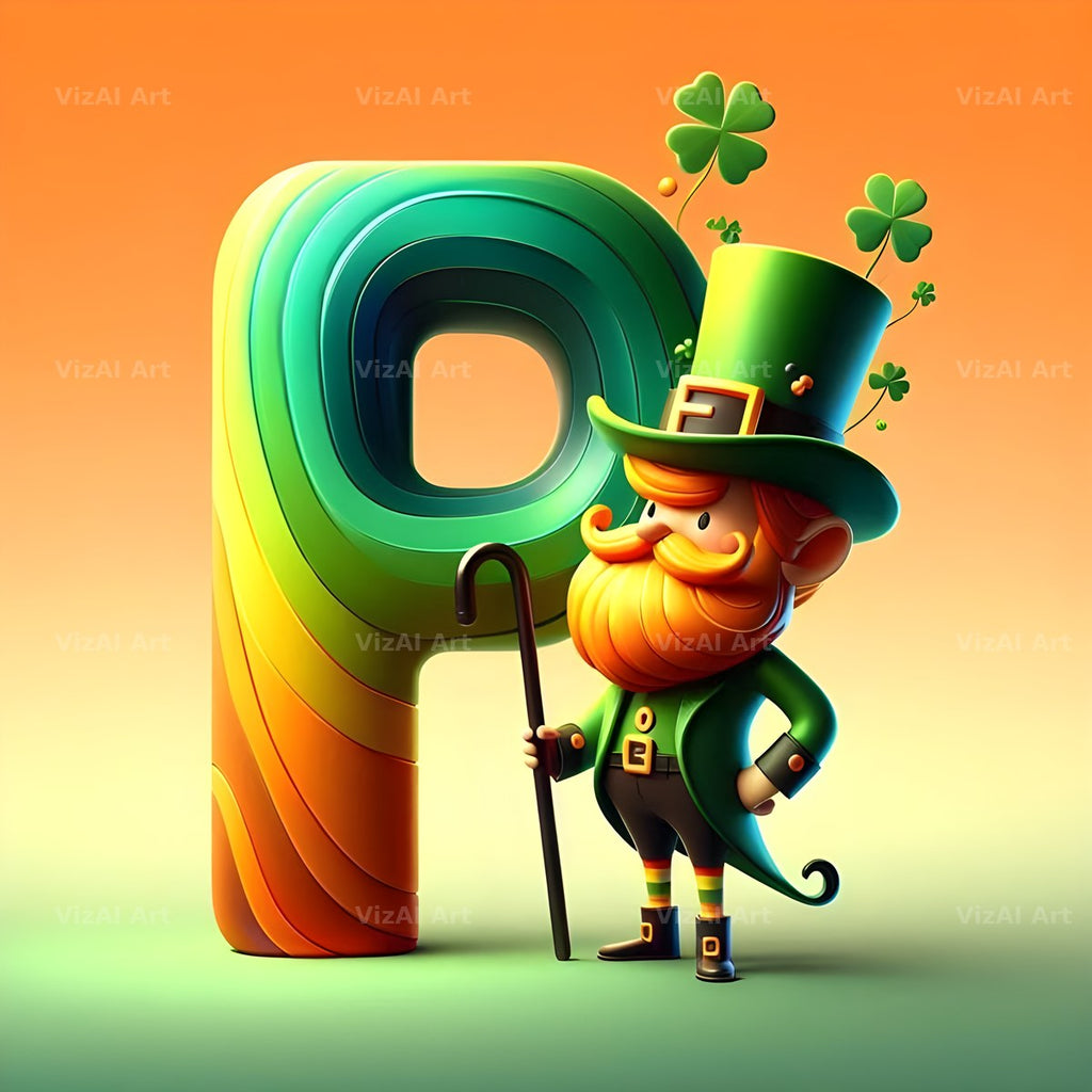 Leprechaun alphabet letter P
