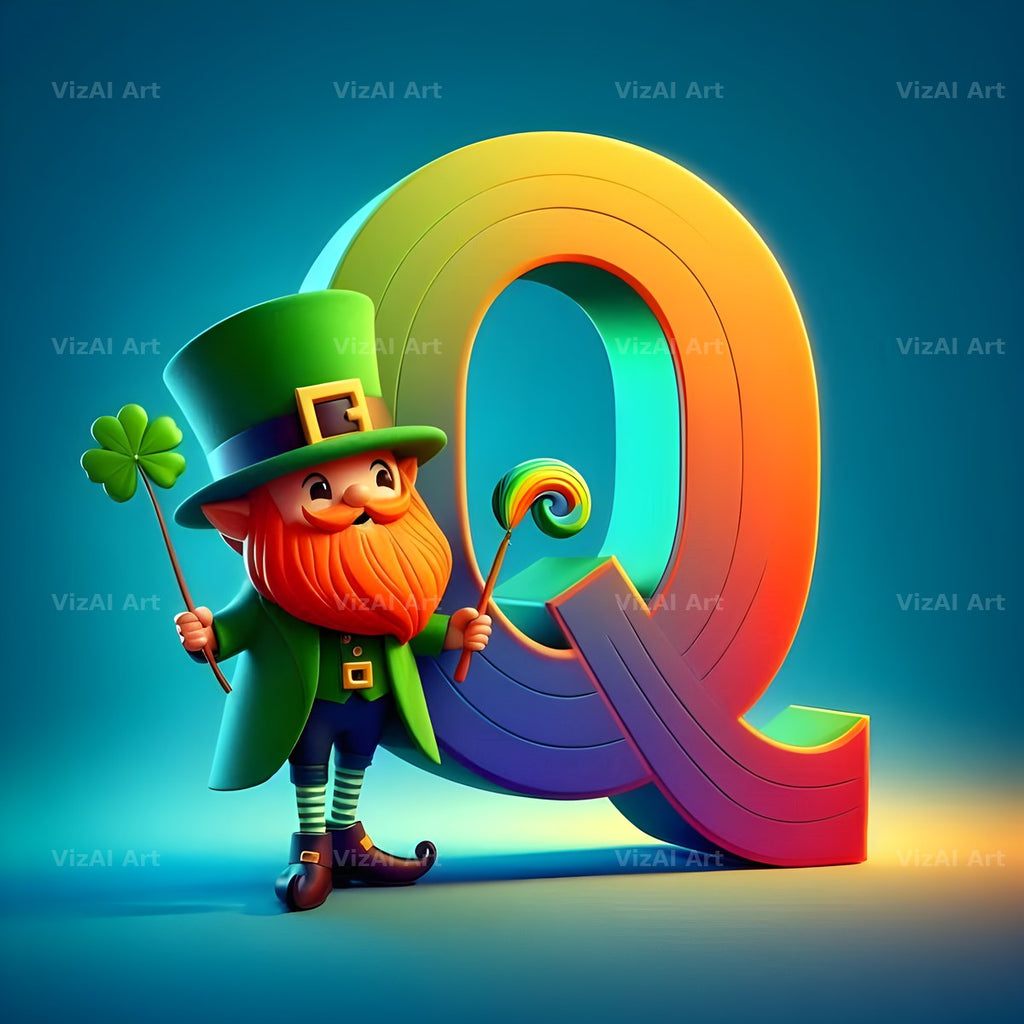 Leprechaun alphabet letter Q