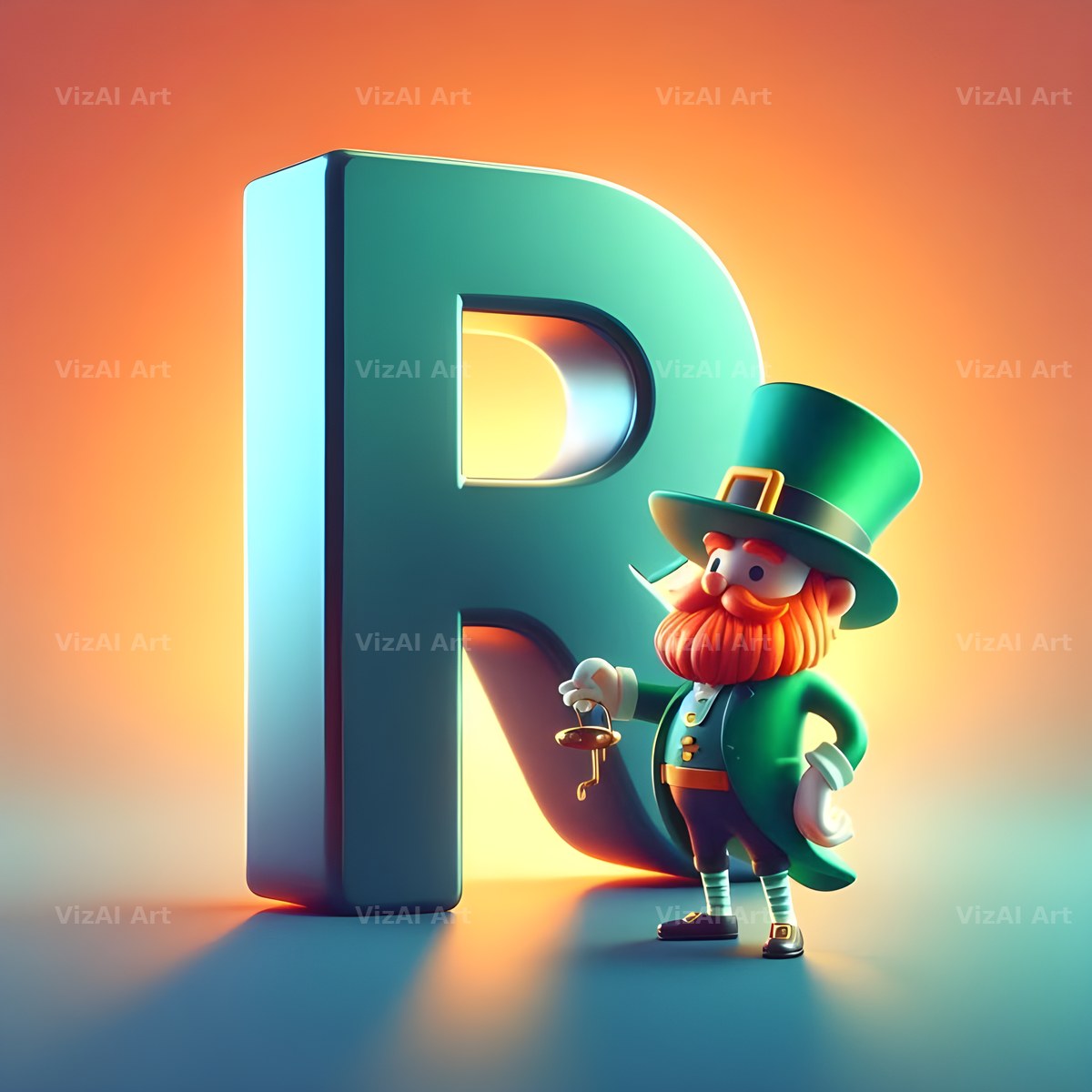 Leprechaun alphabet letter R