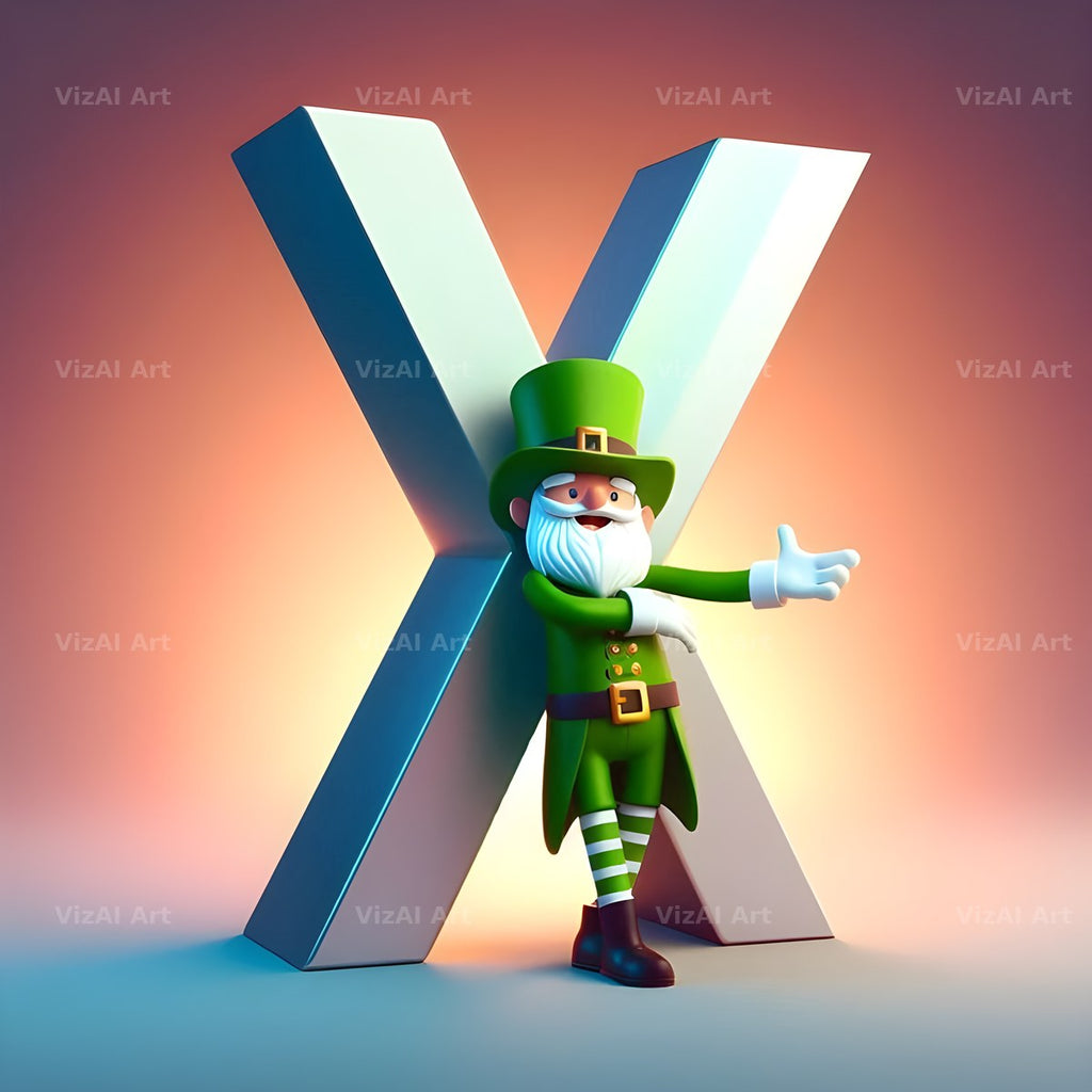 Leprechaun alphabet letter X