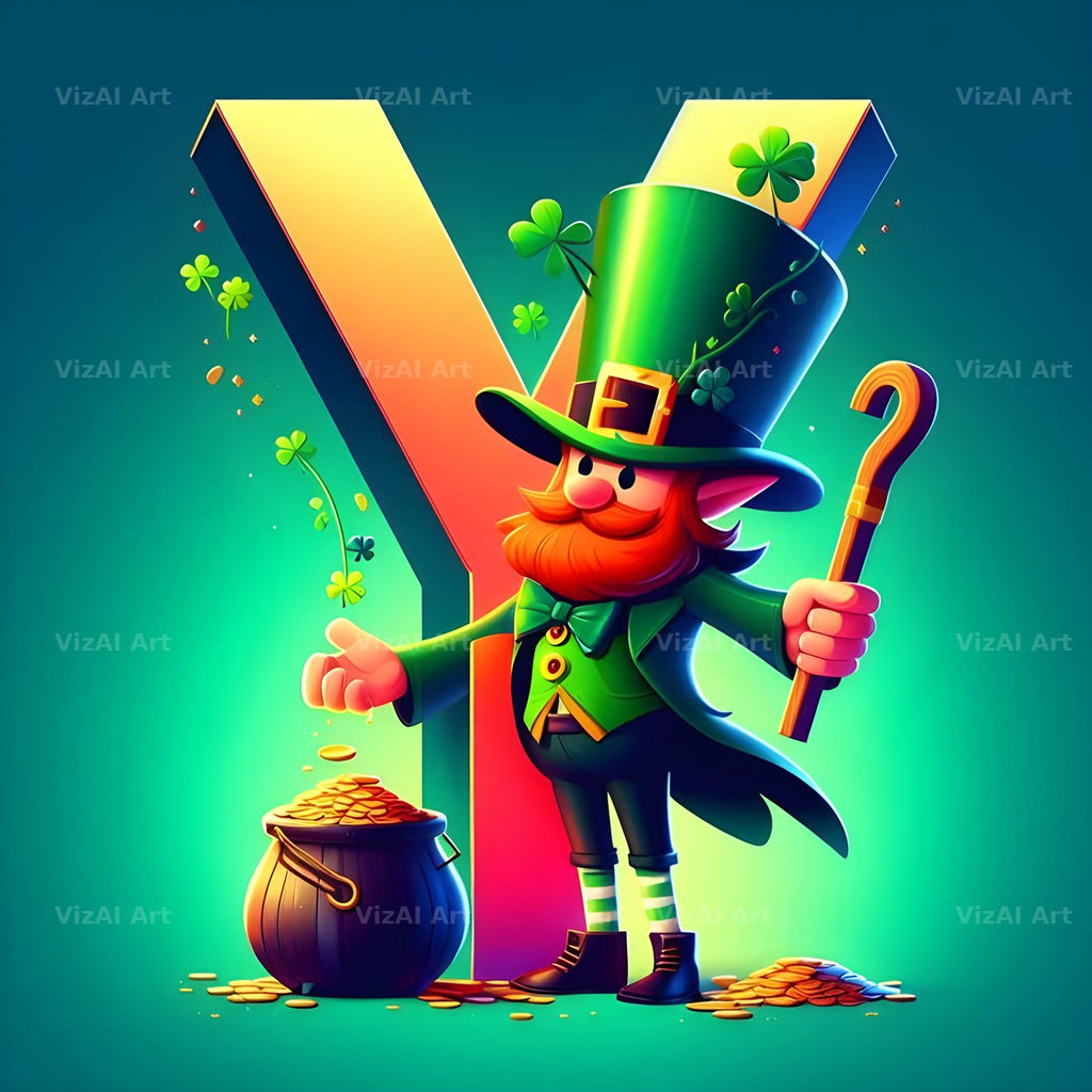 Leprechaun alphabet letter Y
