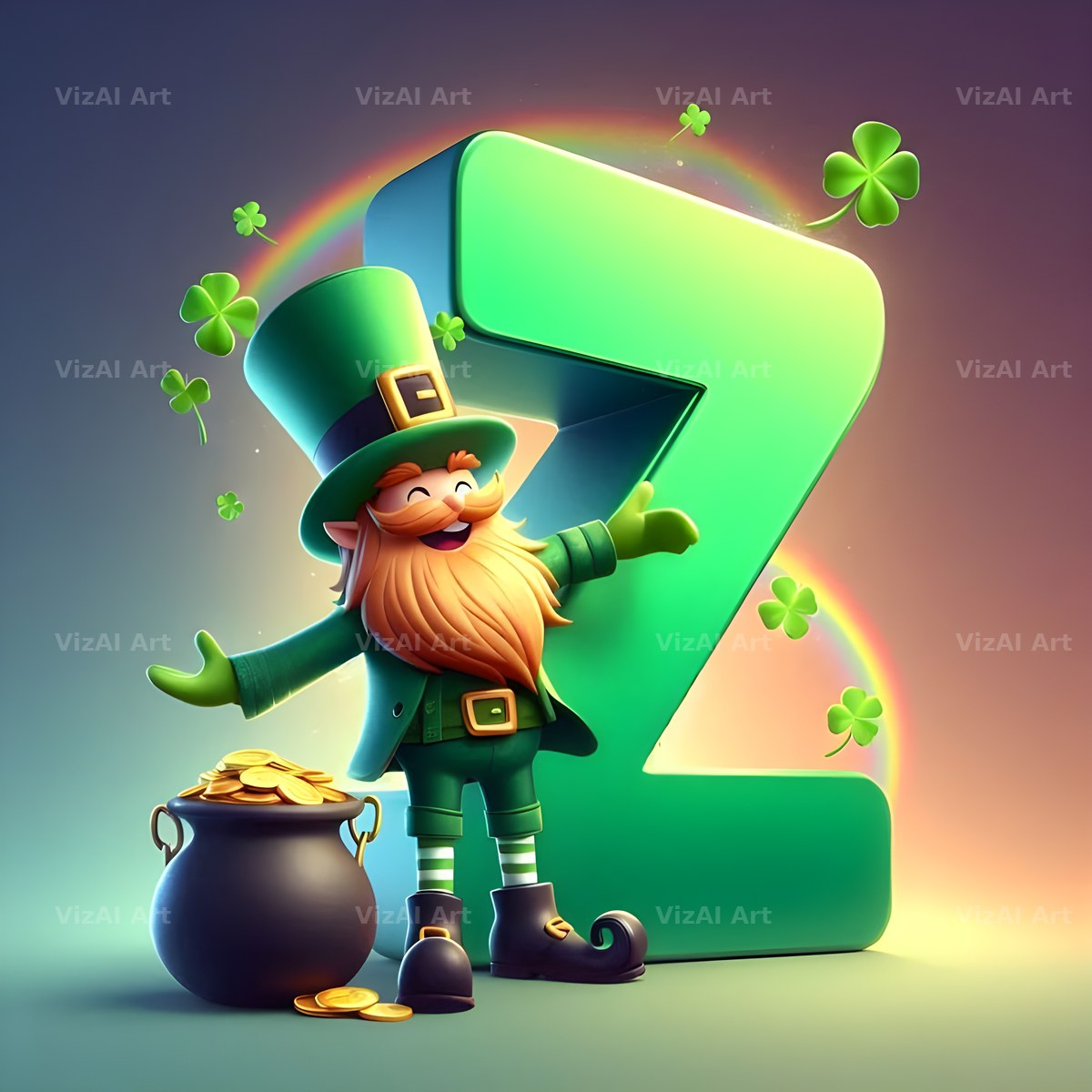 Leprechaun alphabet letter Z