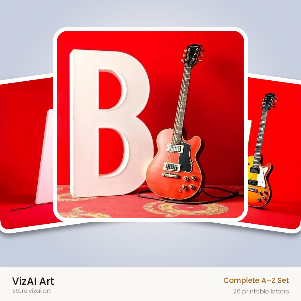 VizAI Art — complete A–Z printable alphabet set