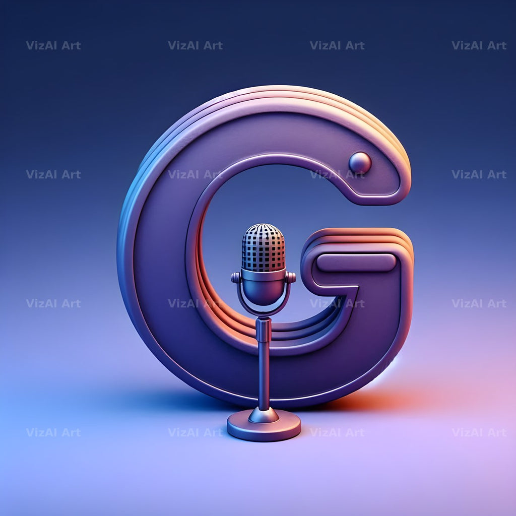 Vintage Microphone alphabet letter G