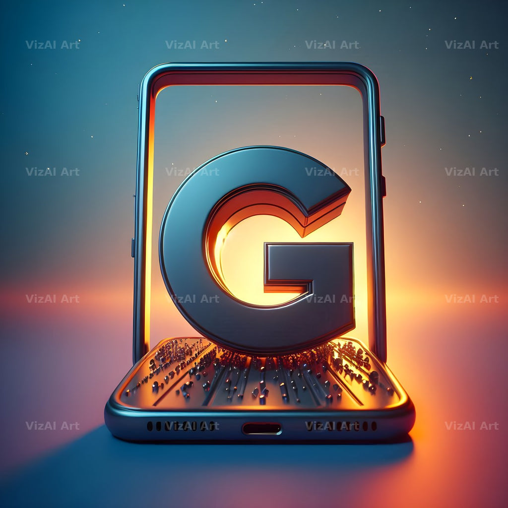 Phone Screen alphabet letter G