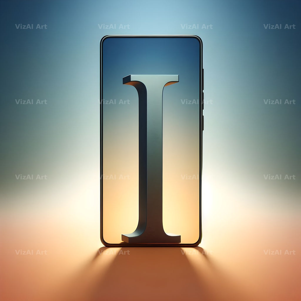 Phone Screen alphabet letter I