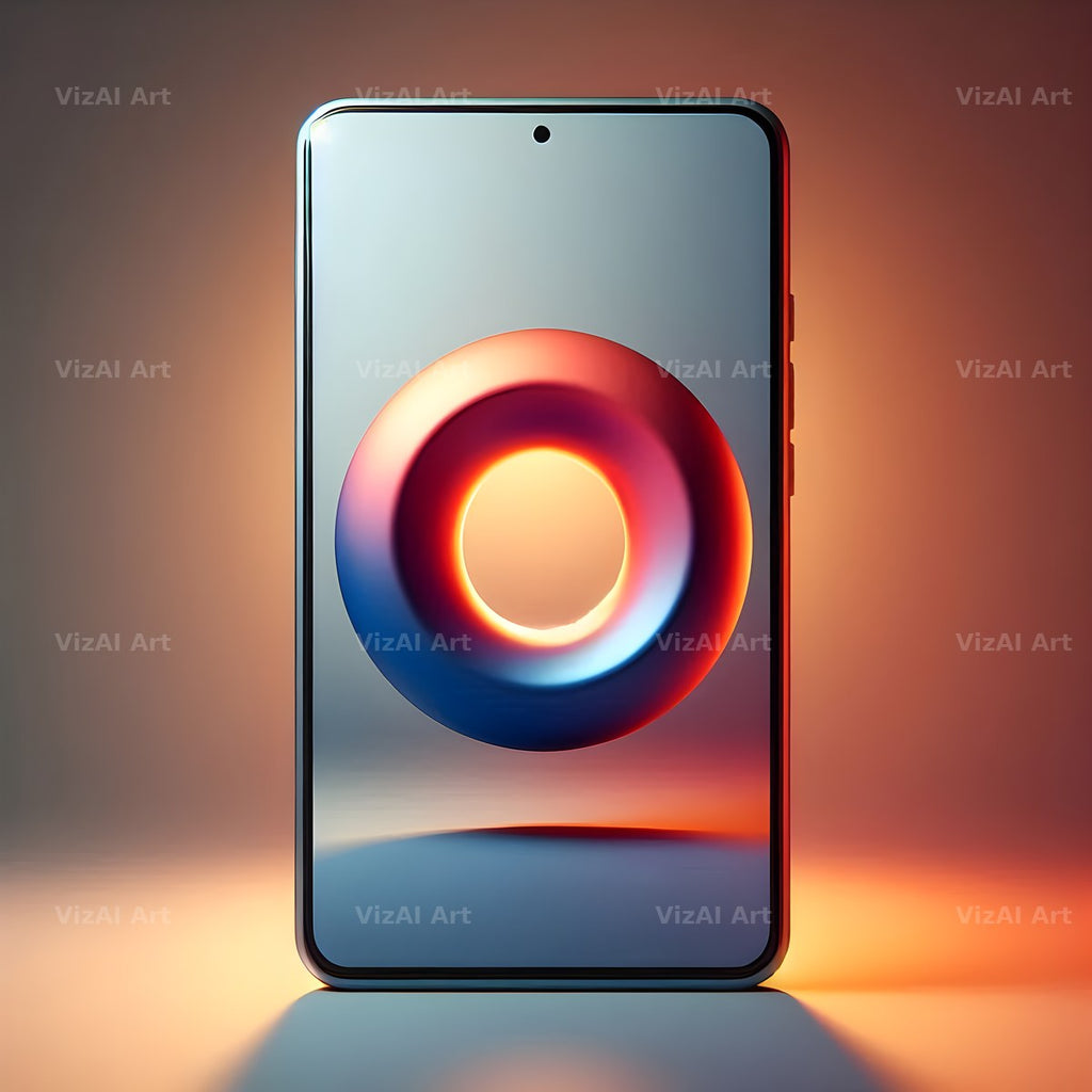 Phone Screen alphabet letter O