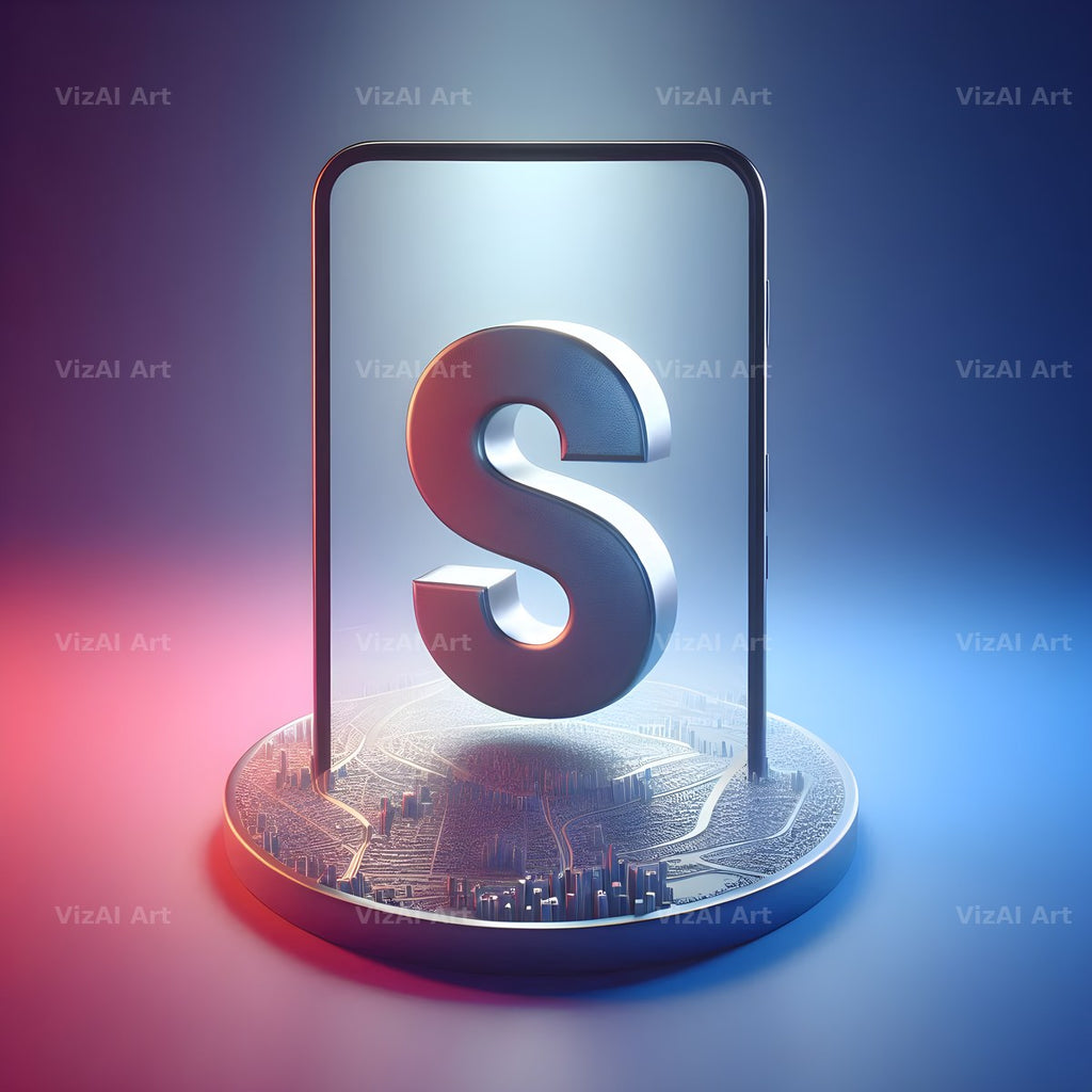 Phone Screen alphabet letter S