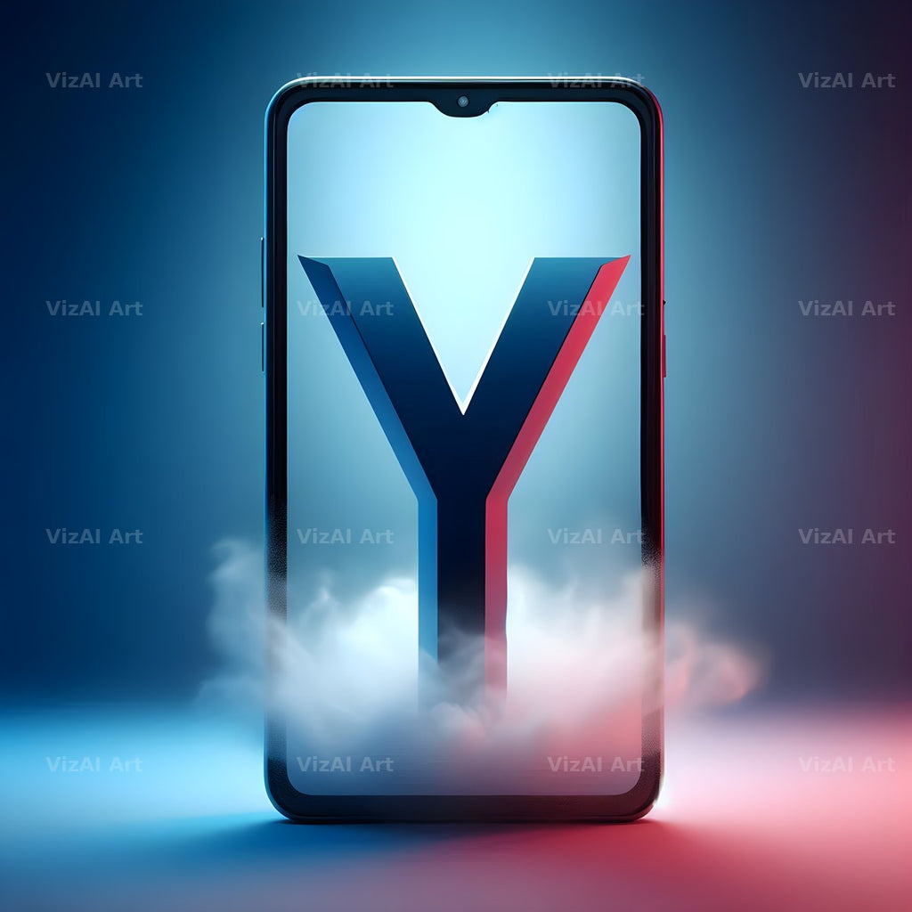 Phone Screen alphabet letter Y