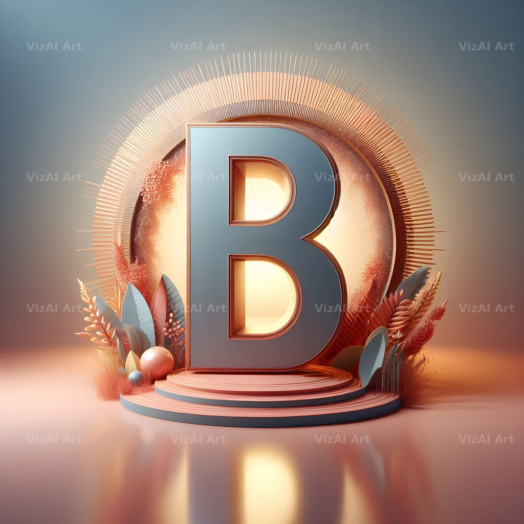 Golden Mirror alphabet letter B