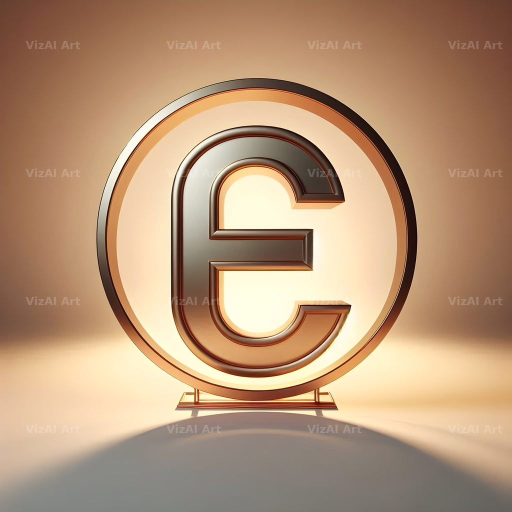 Golden Mirror alphabet letter E