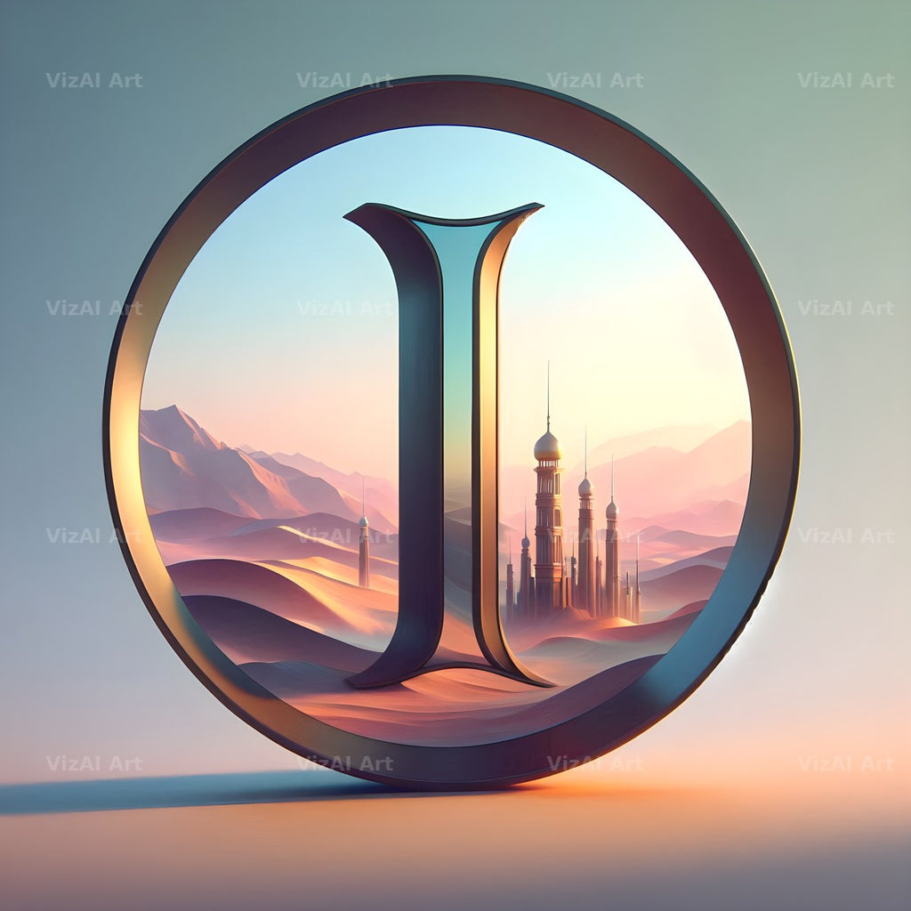 Golden Mirror alphabet letter I
