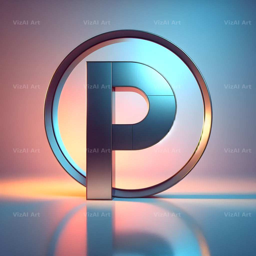 Golden Mirror alphabet letter P