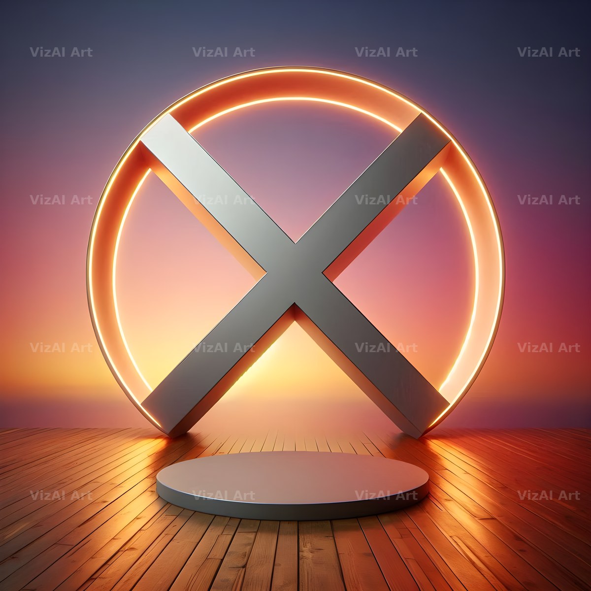 Golden Mirror alphabet letter X