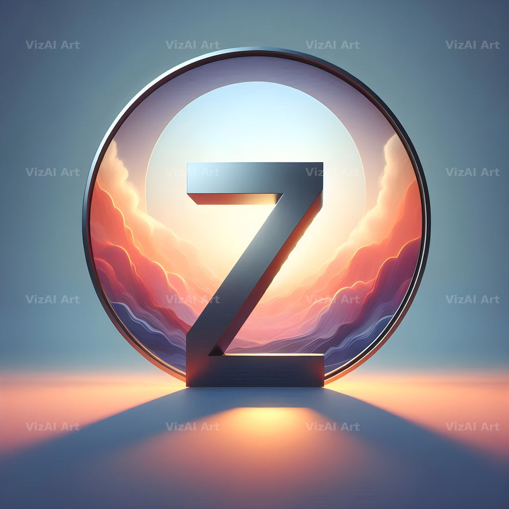 Golden Mirror alphabet letter Z