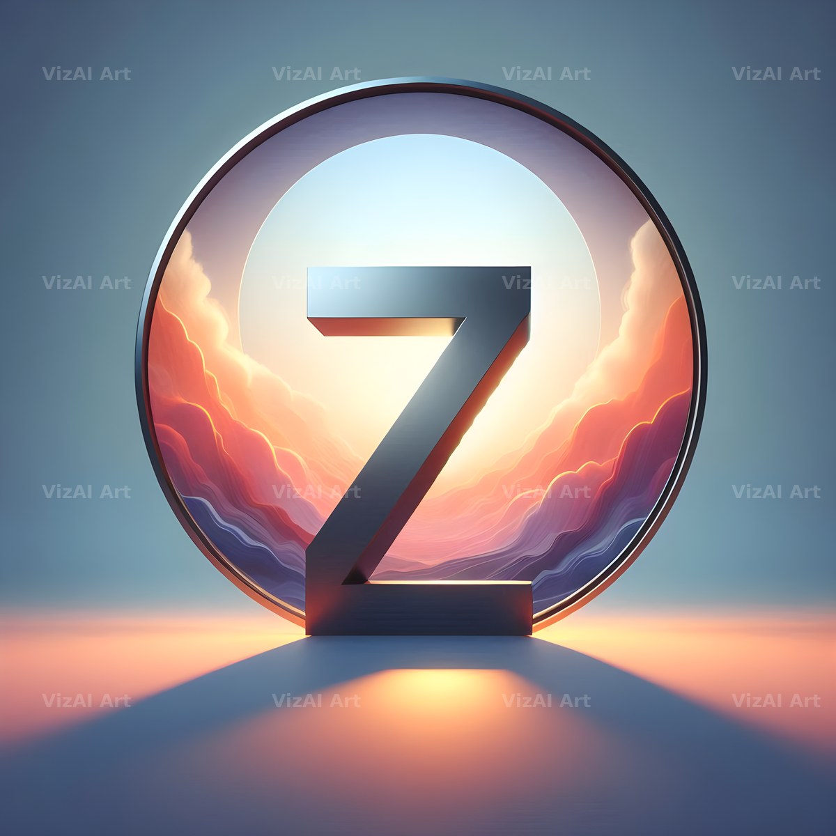 Golden Mirror alphabet letter Z