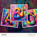 Confetti Music Note alphabet — choose an individual printable letter